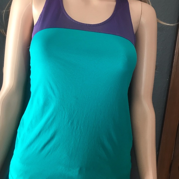 Patagonia Racerback Tank Green & Purple Size XXS Good Condition - Picture 5 of 16